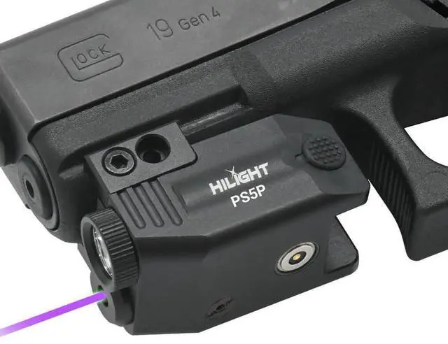 Main image of Tactical Primal Series - 400 Lumens Flashlight w/Strobe & Single Purple Laser - Aircraft Grade Aluminum, Magnetic Rechargeable Battery - Rail Mount Light & Laser Class IIIA, <5mW