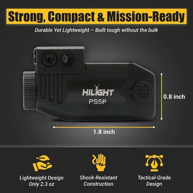Alt view image 4 of 7 - Tactical Primal Series - 400 Lumens Flashlight w/Strobe & Single Purple Laser - Aircraft Grade Aluminum, Magnetic Rechargeable Battery - Rail Mount Light & Laser Class IIIA, <5mW
