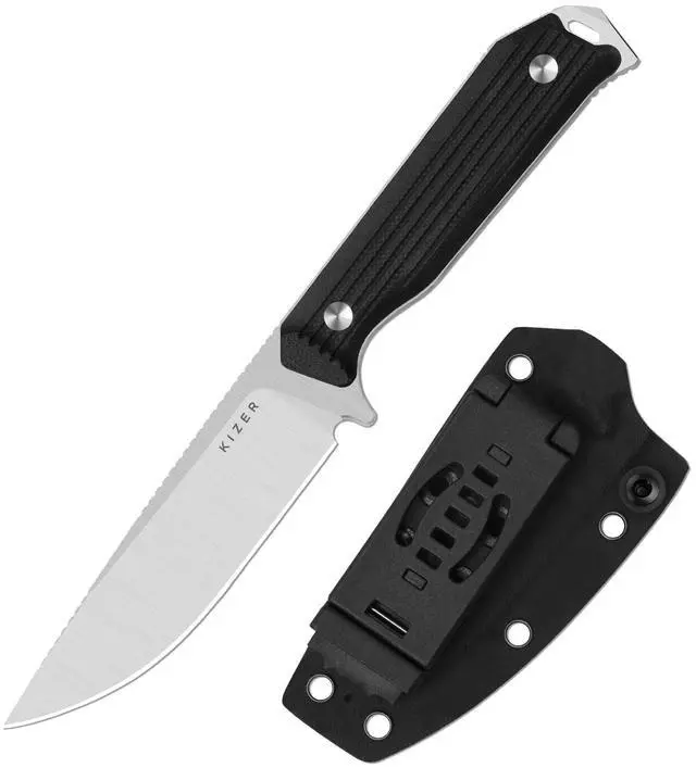 Main image of Begleiter Fix Fixed Blade Knife, 3.78" Drop Point AEB-L Blade Hunting Knives with Kydex Sheath, Black G10 Handle EDC Knife for Camping Hunting Survival 1045MD2