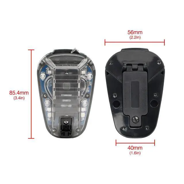 Alt view image 5 of 6 - 4 Modes Tactical Helmet Light with Visible LED+IR Constant/Strobe | Waterproof Ladybird Signal Light Survival Identification Lamp for Outdoor Sports