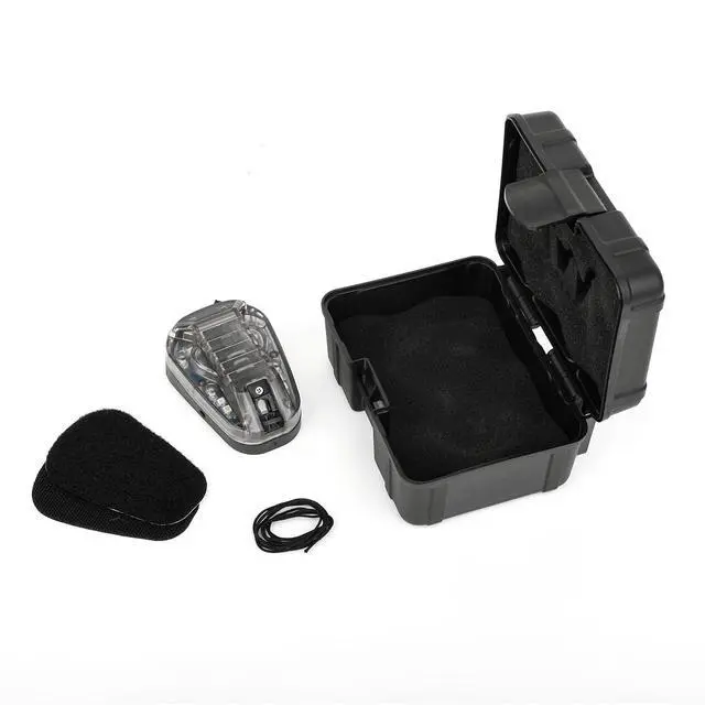 Alt view image 6 of 6 - 4 Modes Tactical Helmet Light with Visible LED+IR Constant/Strobe | Waterproof Ladybird Signal Light Survival Identification Lamp for Outdoor Sports