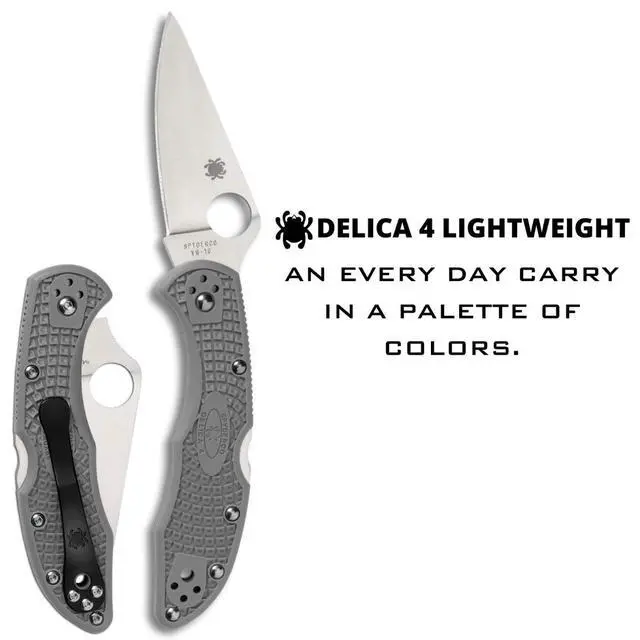 Alt view image 2 of 6 - Delica 4 Lightweight 7.15" Signature Folding Knife with 2.90" Flat-Ground Steel Blade and High-Strength FRN Handle - PlainEdge Grind