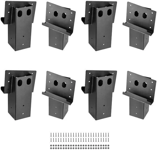 Main image of Deer Blind Brackets, Outdoor 3.6x3.6 Platform Bracket, Fit 3.5x3.5 In / 88.9x88.9 mm Lumber, 2204lbs/1000kg Capacity Steel Elevator Brackets for Deer Stand, Hunting Blinds, Shooting Shack, 8 Pcs