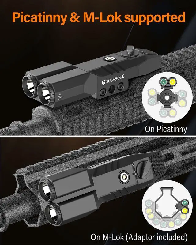 Alt view image 3 of 7 - MLOK/Picatinny Mounted 940nm IR Illuminator Infrared LED Light 2in1 | 1450 Lumen,Low-Profile Tactical Light