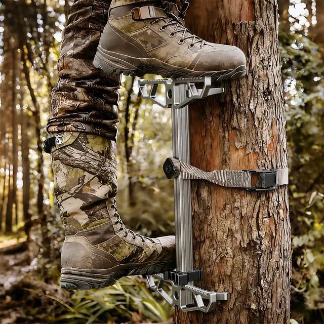 Alt view image 2 of 7 - Climbing Sticks for Hunting,17.5" Lightweight Aluminum Non-Slip Climbing Sticks,Stackable and Bundled for Easy Portability,Suitable for Tree Stands,Branch Pruning,and Climbing Training