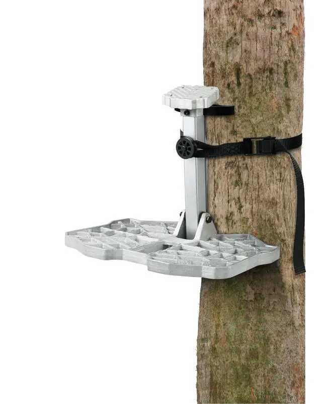 Alt view image 5 of 7 - Tree Saddle Hunting Platform, Reliable Saddle Platform with Non-Slip Ridge Grips, Mobile Cast Aluminum Construction, Fully Adjustable Silent Hunting Saddle Platform, 16.1"x12.2" Platform