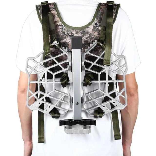 Alt view image 7 of 7 - Tree Saddle Hunting Platform, Reliable Saddle Platform with Non-Slip Ridge Grips, Mobile Cast Aluminum Construction, Fully Adjustable Silent Hunting Saddle Platform, 16.1"x12.2" Platform