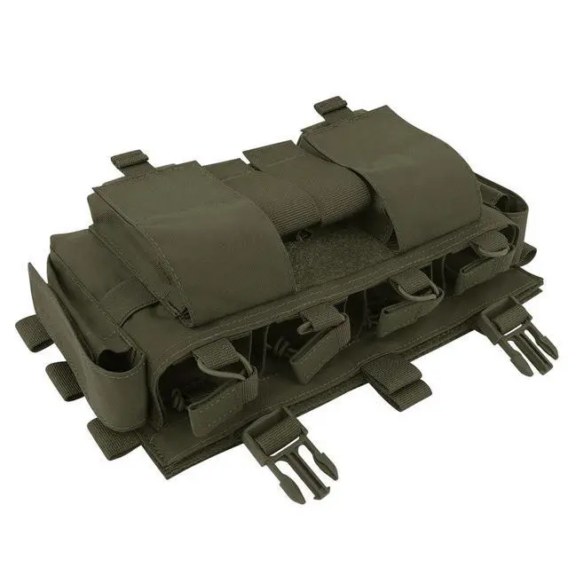 Alt view image 2 of 7 - Quad 5.56 Mag Pouch Placard 556 & 9mm Mag Pouch Radio & GP Pouches for Carrier and Chest Rig