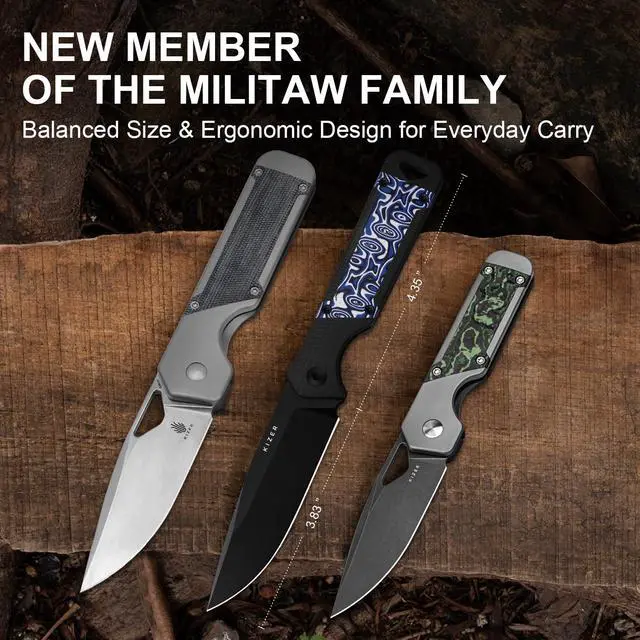 Alt view image 2 of 7 - Militaw Fixed Blade Knife with Sheath, D2 Blade Camping Knife with G10 & Micarta Handle, Fixed Blade EDC Knives for Men Women Gift, Outdoor Hunting Hiking Survival Knives 1067M3