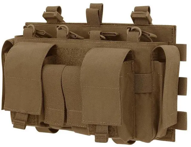Main image of Quad 5.56 Mag Pouch Placard 556 & 9mm Mag Pouch Radio & GP Pouches for Carrier and Chest Rig