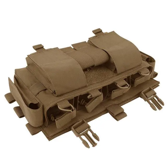 Alt view image 2 of 7 - Quad 5.56 Mag Pouch Placard 556 & 9mm Mag Pouch Radio & GP Pouches for Carrier and Chest Rig