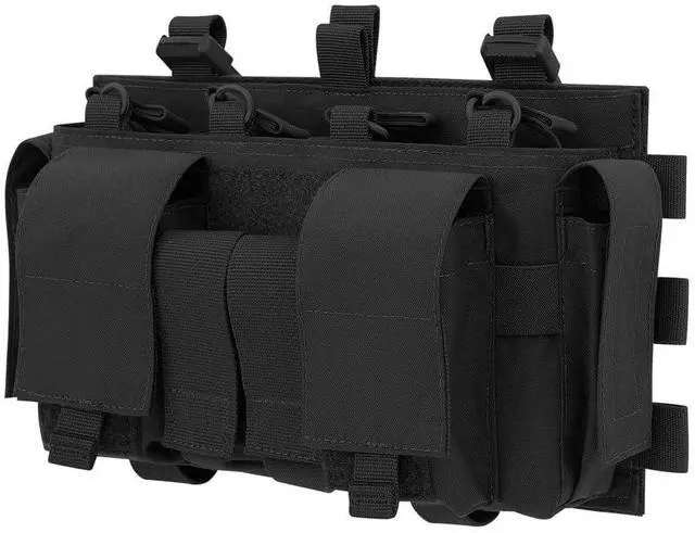 Main image of Quad 5.56 Mag Pouch Placard 556 & 9mm Mag Pouch Radio & GP Pouches for Carrier and Chest Rig