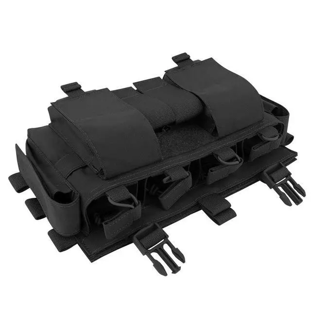 Alt view image 3 of 7 - Quad 5.56 Mag Pouch Placard 556 & 9mm Mag Pouch Radio & GP Pouches for Carrier and Chest Rig
