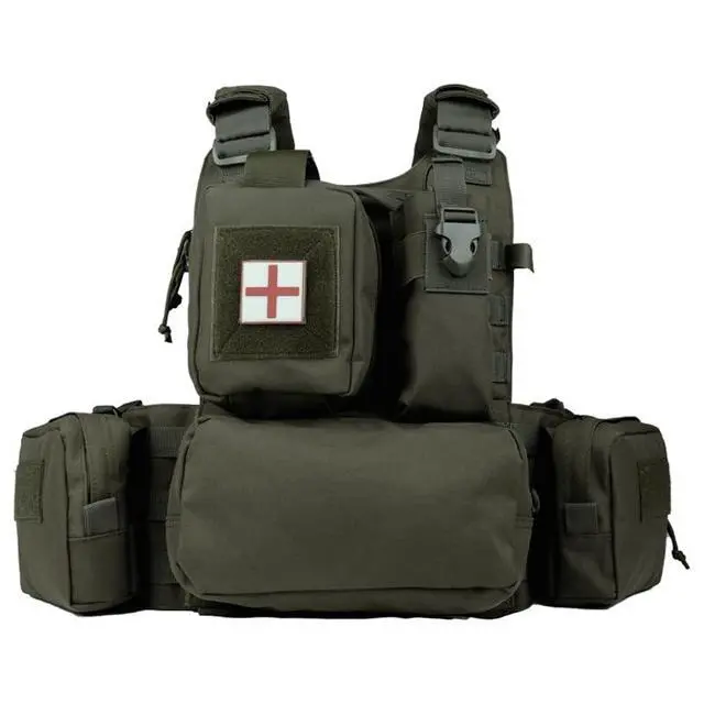 Alt view image 3 of 6 - Great Tactical Outdoor Vest for Men Multifunctional Modular Molle Vest with Metal Buckles