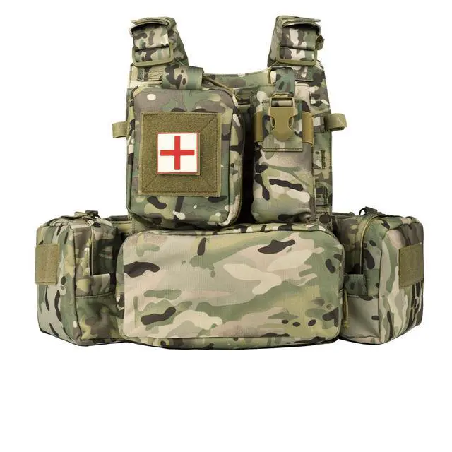 Alt view image 2 of 6 - Great Tactical Outdoor Vest for Men Multifunctional Modular Molle Vest with Metal Buckles