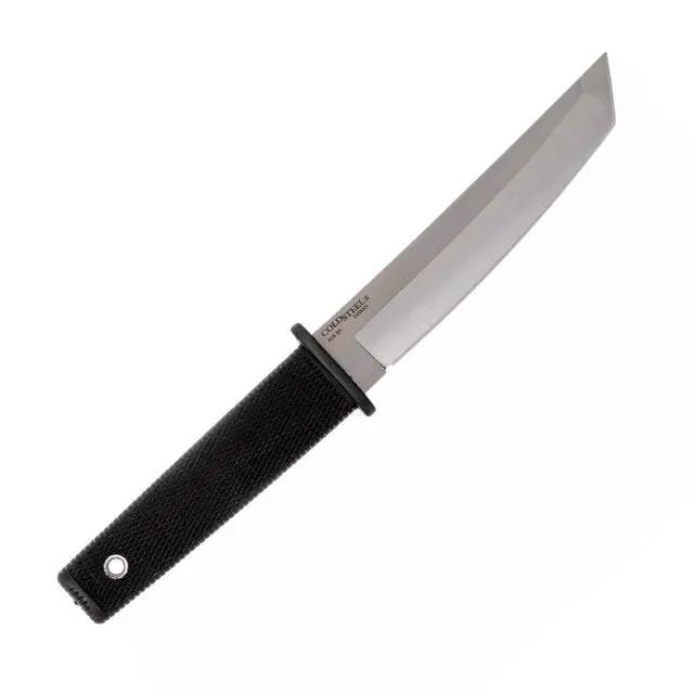 Alt view image 3 of 7 - Kobun Plain Edge 5.5" Japanese AUS8A Stainless Steel American Tanto Shape Fixed Blade Tactical Hunting Knife, Ergonomic Kray-Ex Handle, Secure-Ex Sheath - Boxed