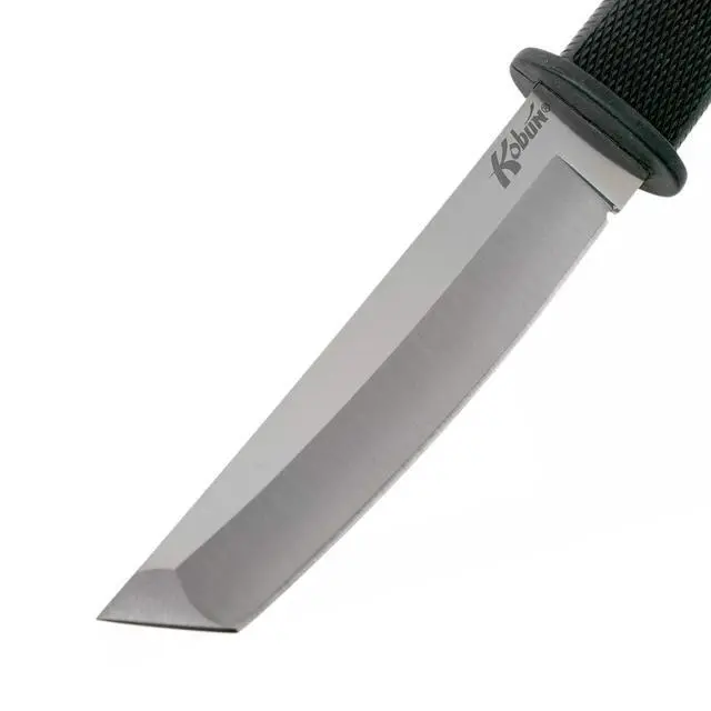 Alt view image 4 of 7 - Kobun Plain Edge 5.5" Japanese AUS8A Stainless Steel American Tanto Shape Fixed Blade Tactical Hunting Knife, Ergonomic Kray-Ex Handle, Secure-Ex Sheath - Boxed