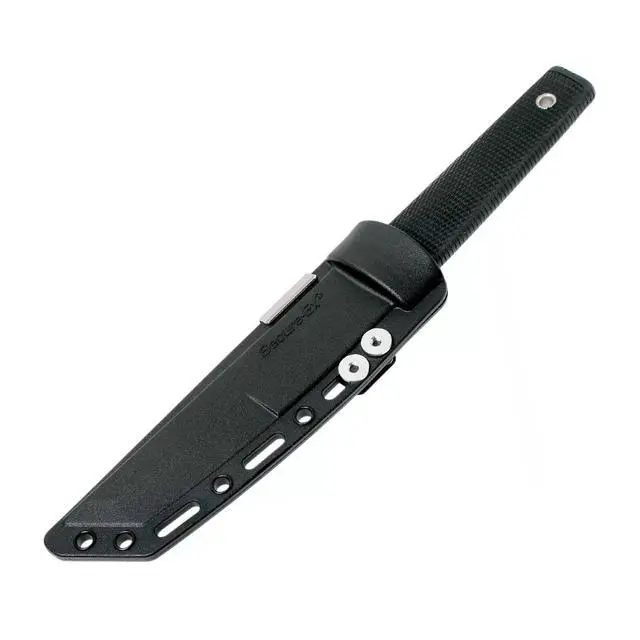 Alt view image 5 of 7 - Kobun Plain Edge 5.5" Japanese AUS8A Stainless Steel American Tanto Shape Fixed Blade Tactical Hunting Knife, Ergonomic Kray-Ex Handle, Secure-Ex Sheath - Boxed
