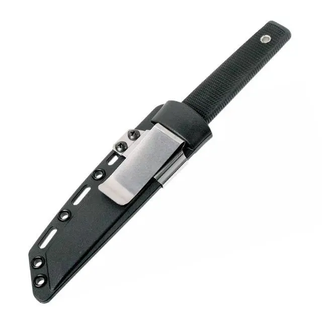 Alt view image 6 of 7 - Kobun Plain Edge 5.5" Japanese AUS8A Stainless Steel American Tanto Shape Fixed Blade Tactical Hunting Knife, Ergonomic Kray-Ex Handle, Secure-Ex Sheath - Boxed
