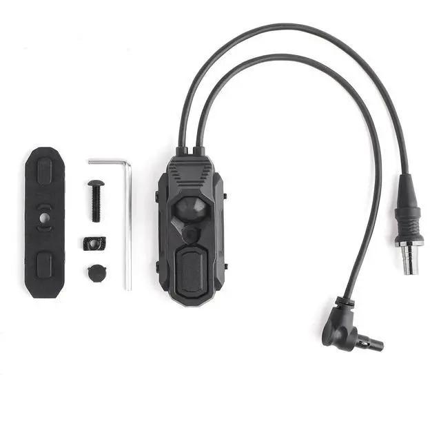 Main image of Dual Pressure Switch, Tactical Light Switch with SF + Crane Plug for M300/M600 Flashlights + PEQ DBAL NGAL, Fit for 20mm Picatinny Mlok Keymod Rail