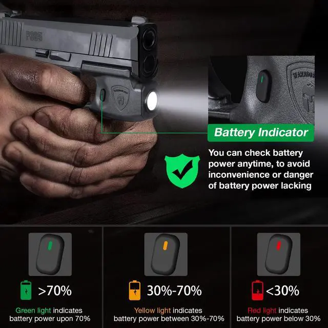 Alt view image 3 of 7 - Mini Gun Light with Kydex Holster Combo - Compatible with Sig P365 / P365X / P365 XL Pistol, 150 Lumens Rail Mount LED Tactical Flashlight SL-1 w/ Holster