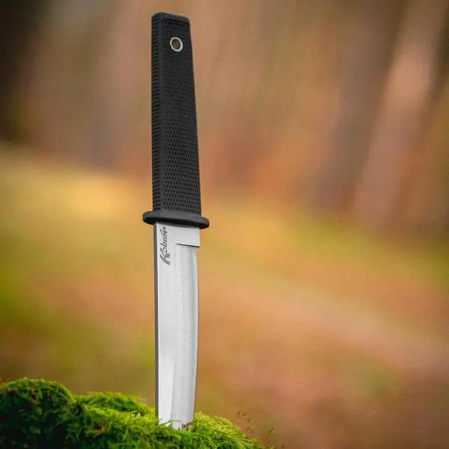 Alt view image 7 of 7 - Kobun Plain Edge 5.5" Japanese AUS8A Stainless Steel American Tanto Shape Fixed Blade Tactical Hunting Knife, Ergonomic Kray-Ex Handle, Secure-Ex Sheath - Boxed
