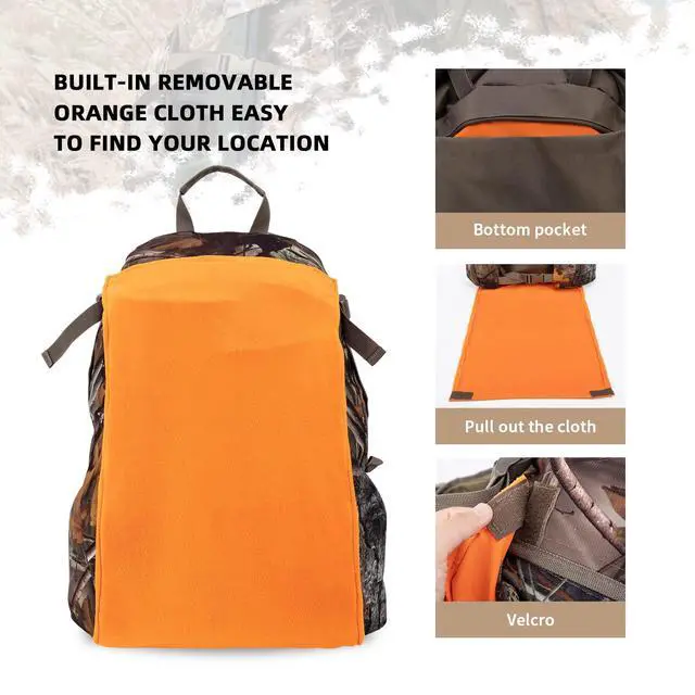 Alt view image 5 of 7 - Hunting Backpack Outdoor Gear Hunting Daypack for Rifle Bow Gun Hunting Gifts for Men