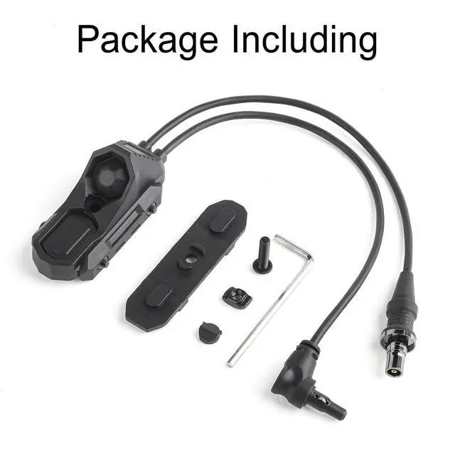 Alt view image 7 of 7 - Dual Pressure Switch, Tactical Light Switch with SF + Crane Plug for M300/M600 Flashlights + PEQ DBAL NGAL, Fit for 20mm Picatinny Mlok Keymod Rail