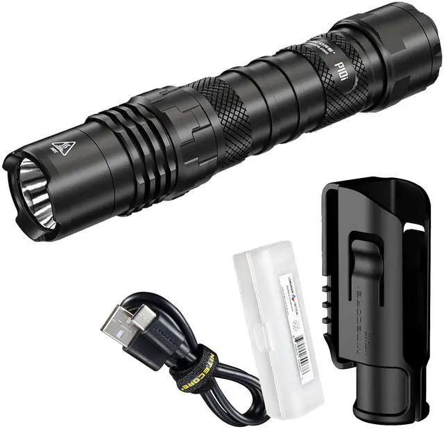Main image of P10i 1800 Lumen USB-C Rechargeable Tactical Flashlight, Strobe Ready with LumenTac Organizer