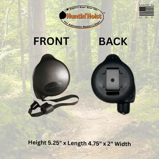 Alt view image 2 of 5 - Doyles Deer Gear Huntin Hoist | Retractable Bow Hoist for Deer Hunting | Ascending Accessory for Saddle hunting, Elevated Tree Stands, and Deer Blinds | 30 Feet of Nylon Strap