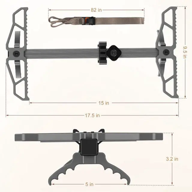 Alt view image 4 of 7 - Climbing Sticks for Hunting,17.5" Lightweight Aluminum Non-Slip Climbing Sticks,Stackable and Bundled for Easy Portability,Suitable for Tree Stands,Branch Pruning,and Climbing Training