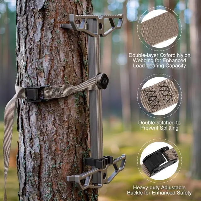 Alt view image 6 of 7 - Climbing Sticks for Hunting,17.5" Lightweight Aluminum Non-Slip Climbing Sticks,Stackable and Bundled for Easy Portability,Suitable for Tree Stands,Branch Pruning,and Climbing Training