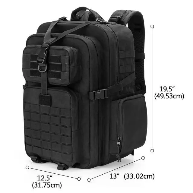 Alt view image 7 of 7 - Medical Tactical Backpack, Medical Supplies Bag with Top Y-Strap | First Aid Rucksack with Laptop Sleeve, Chest and Waist Buckets, Padded Breath Back, for Hiking, Trekking, Hunting, Camping