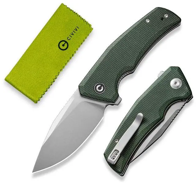 Main image of Pocket Knife for EDC, Regulatron Folding Knife for Men with Flipper Opener, Liner Lock, 2.98" Nitro-V Blade Micarta Handle for Camping, Hunting C23006-2