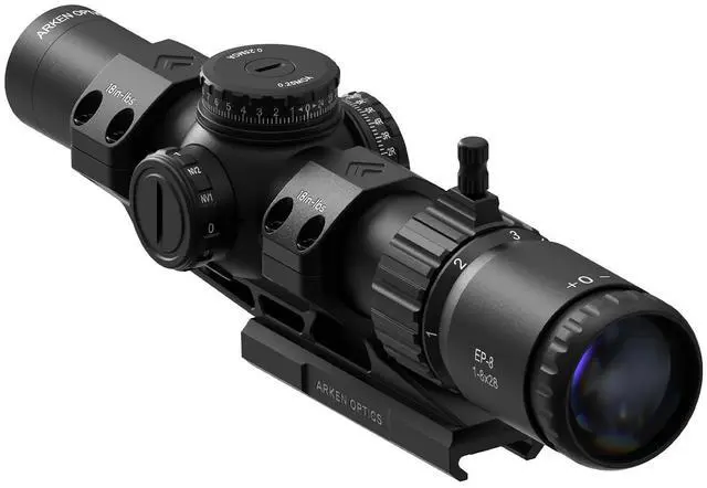 Main image of EP8 1-8x28 LPVO Rifle Scope,34mm Tube, FFP First Focal Plane with Patented KLBOX Reticle, 34mm Scope Mount + Throw Lever+ Flip Up Lens Covers-Ready to Use