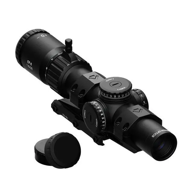 Alt view image 6 of 7 - EP8 1-8x28 LPVO Rifle Scope,34mm Tube, FFP First Focal Plane with Patented KLBOX Reticle, 34mm Scope Mount + Throw Lever+ Flip Up Lens Covers-Ready to Use