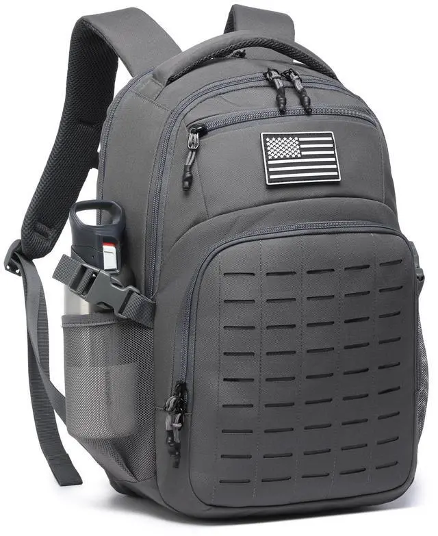 Main image of Military tactical backpack Laser-Cut MOLLE Webbing, backpack for men small tactical assault bag (dark gray, 18.5 inch)