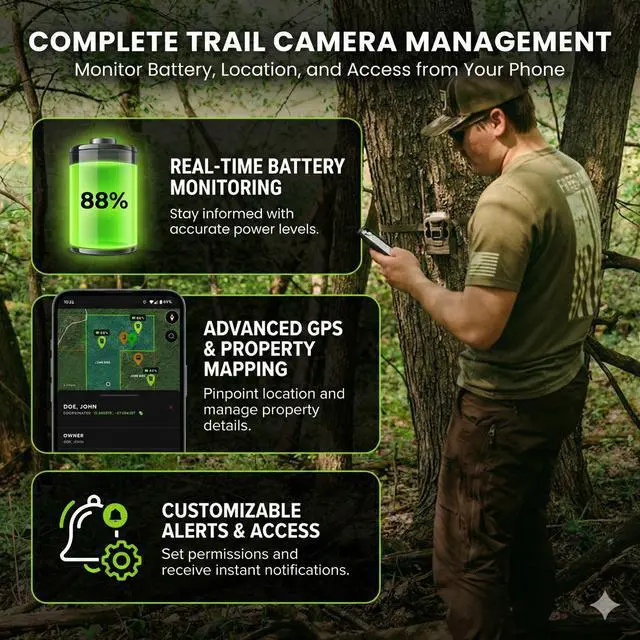 Alt view image 6 of 7 - Reveal Pro 3.0 Cellular Trail Camera - Multi-Cellular Network, GPS, 2" LCD, No-Glow IR, Wi-Fi Enabled, HD Photos & 1080p Videos, Fast Trigger + 32GB SD Card (1PK)