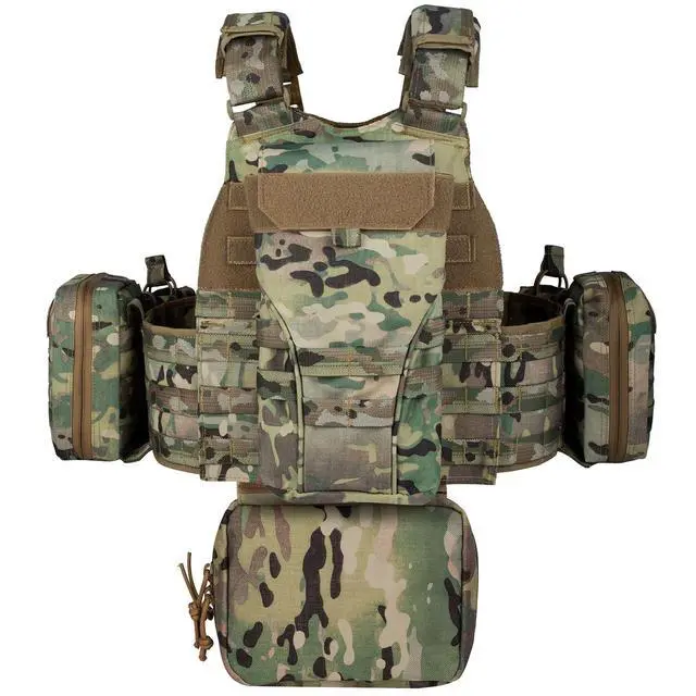 Alt view image 3 of 6 - YAKEDA Outdoor Training Vest With PALS System MultiFunctional MOLLE Quick Release Vest- For Hiking, Camping Training