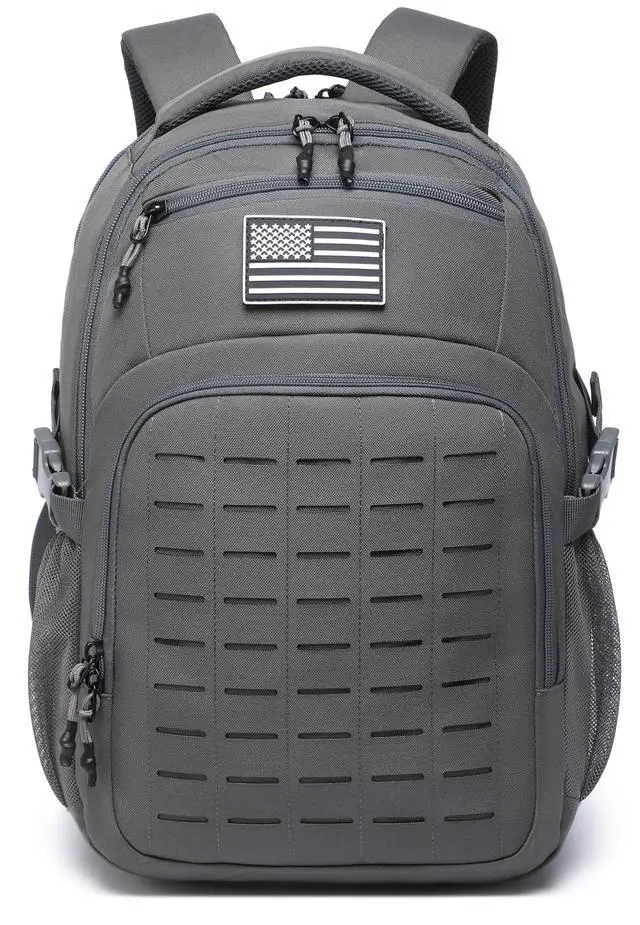 Alt view image 2 of 7 - Military tactical backpack Laser-Cut MOLLE Webbing, backpack for men small tactical assault bag (dark gray, 18.5 inch)