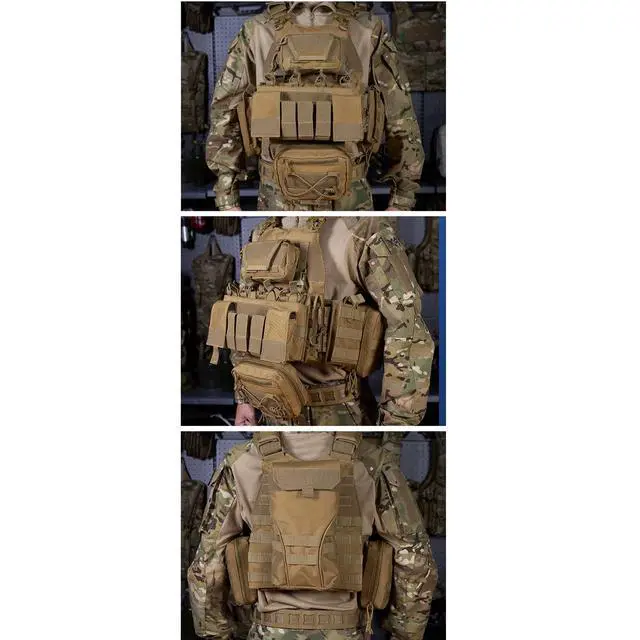 Alt view image 6 of 6 - YAKEDA Outdoor Training Vest With PALS System MultiFunctional MOLLE Quick Release Vest- For Hiking, Camping Training