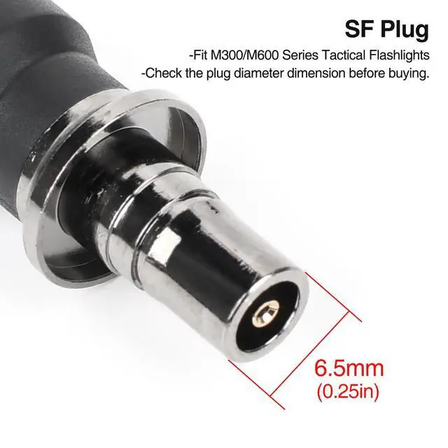 Alt view image 3 of 7 - ModButton Dual Pressure Switch, Tactical Light Switch with SF + 2.5mm Plug for M300/M600 Scout Weapon Flashlights + PEQ DBAL NGAL, Fit for 20mm Picatinny Mlok Keymod Rail (DE)
