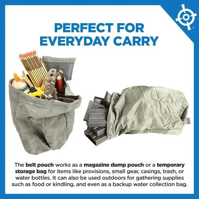 Alt view image 4 of 7 - Ten-Speed Dump Pouch, Tactical Belt Pouch | "Folding Mag & Ammo Drop Bag for Duty Gear, Hunting & Airsoft - Compact EDC Utility Storage - 3""L X 3.5""W X 1""H"