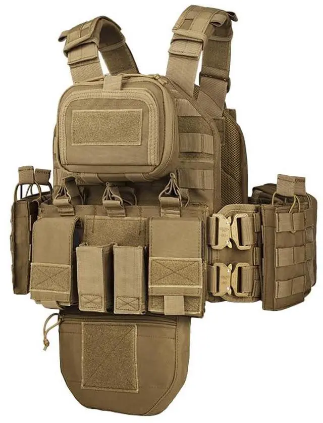 Main image of YAKEDA Tactical Training Vest with PALS System - Multi-Pocket Adjustable Straps Quick-Release Buckle for Hunting
