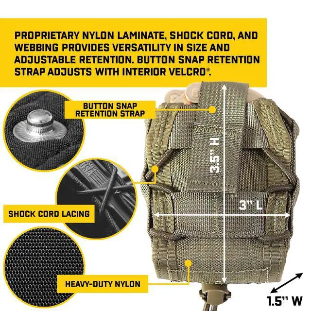 Alt view image 3 of 7 - High Speed Gear - Handcuff Taco MOLLE Pouch, Police Gear & Military Gear, MOLLE Handcuff Pouch