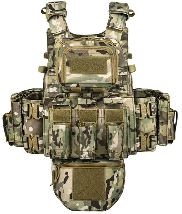 Main image of YAKEDA Tactical Training Vest with PALS System - Multi-Pocket Adjustable Straps Quick-Release Buckle for Hunting
