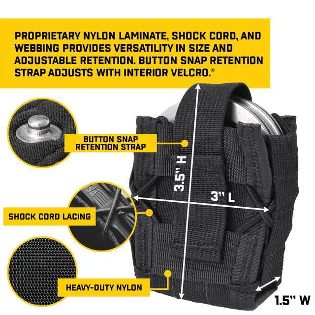 Alt view image 3 of 7 - High Speed Gear - Handcuff Taco MOLLE Pouch, Police Gear & Military Gear, MOLLE Handcuff Pouch