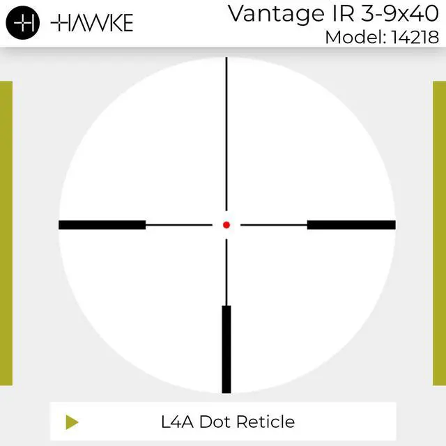 Alt view image 6 of 7 - Vantage IR 3-9x40 Riflescope | Waterproof 1" Tube Hunting Scope w/Illuminated Reticle, Capped Low-Profile Turrets, 11 Layer Fully Multi-Coated Lenses & High Torque Zoom Ring