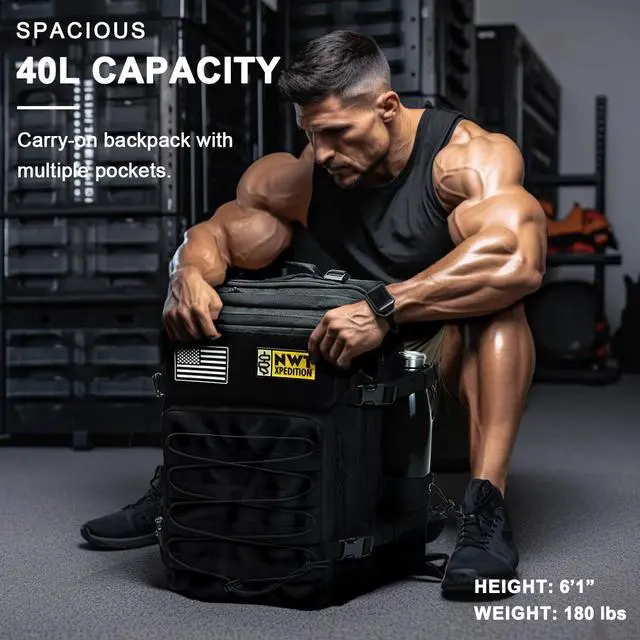 Alt view image 5 of 7 - Military Tactical Backpack,Sturdy Work & Molle Laptops Rucksack,Army Assault Pack for Hiking Camping Travel Fishing Gym, Camo