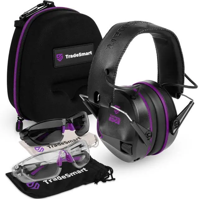 Main image of Complete Shooting Eye and Ear Protection: Electronic Earmuffs for Shooting, Range Glasses & Hard Carrying Case